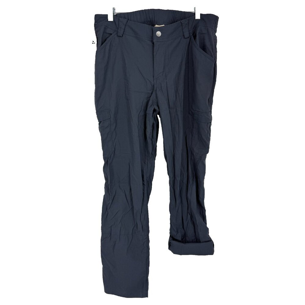 Duluth Trading Women 14 Convertible Hiking Pant Gray Roll Up Leg Outdoor Camping